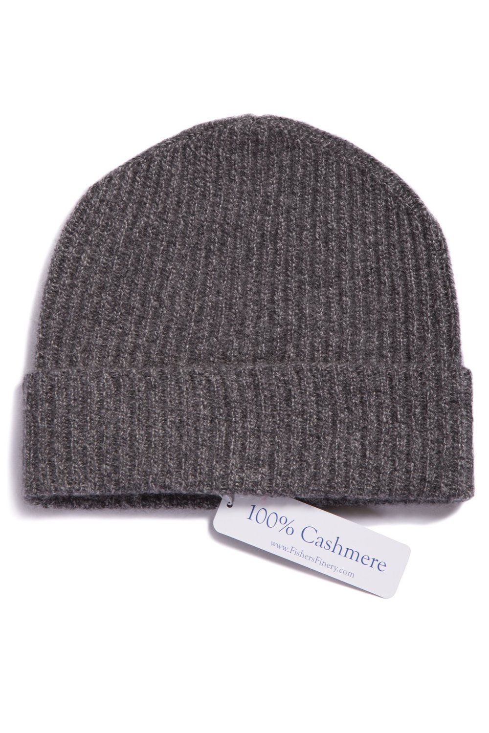 Fishers Finery 100% Pure Cashmere Ribbed Hat